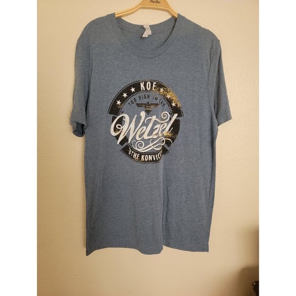 Koe Wetzel And The Konvicts Rock Country Too High To Cry Grray T-Shirt Adult's L - Picture 1 of 5